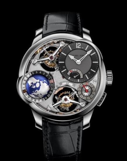 Replica Greubel Forsey Watch GMT Quadruple Tourbillon White Gold Men